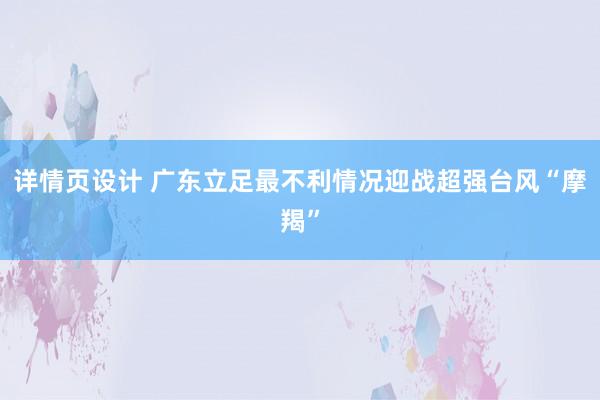 详情页设计 广东立足最不利情况迎战超强台风“摩羯”